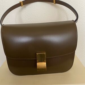 Leather box bag